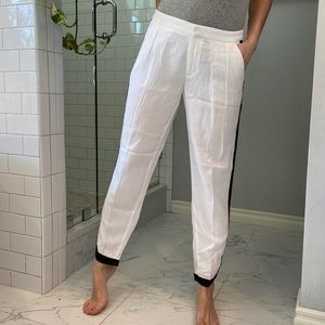 Banana Republic straight leg white dress pants